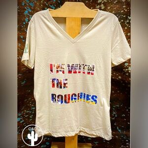 Graphic V-Neck I’m With the Roughies T-Shirt